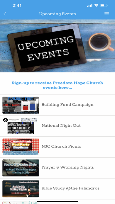 Freedom Hope Church Screenshot