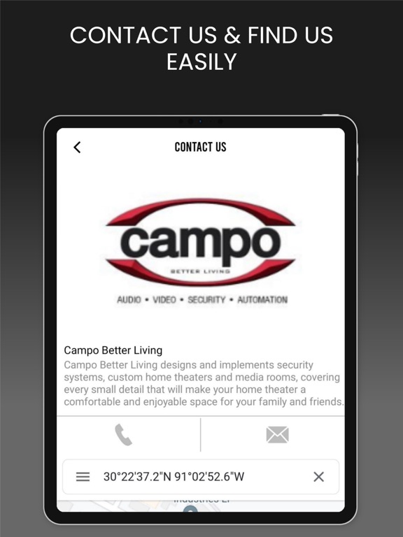 Campo Better Living iPad screenshot