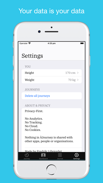 AJourney Privacy First Fitness Screenshot