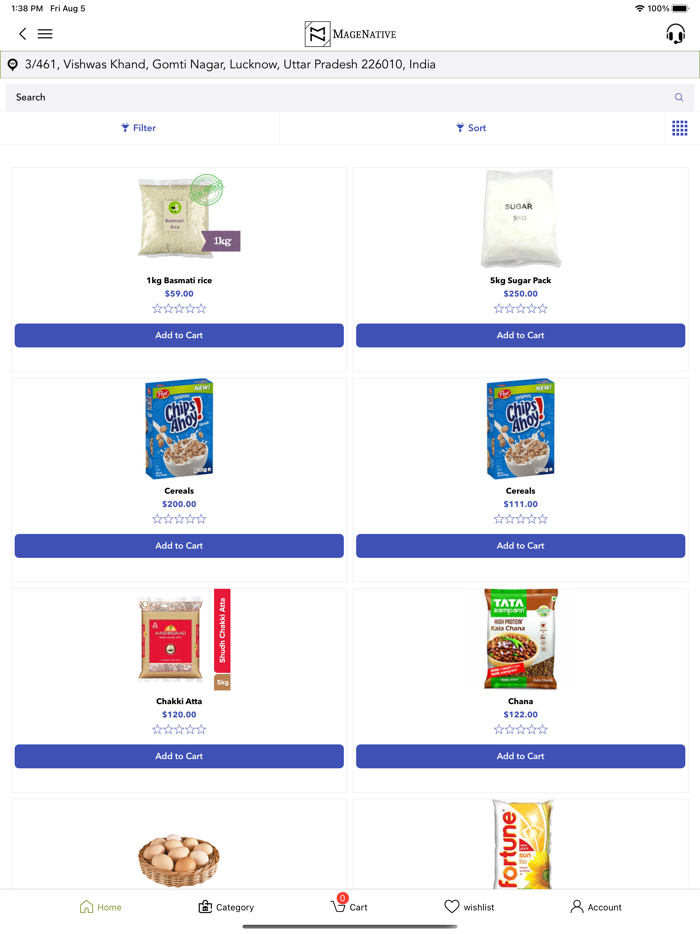 Magenative Grocery App