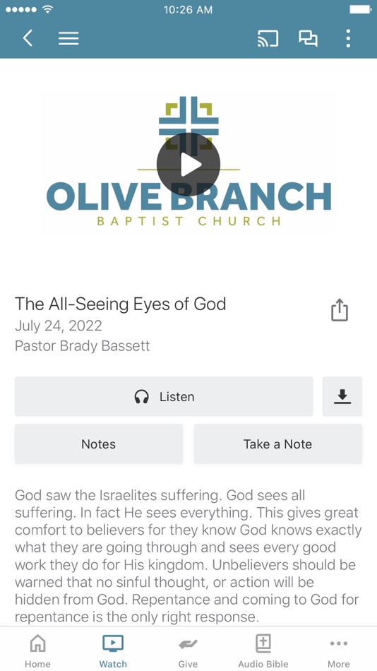 #3. Olive Branch Baptist (iOS) 由: Olive Branch Baptist Church
