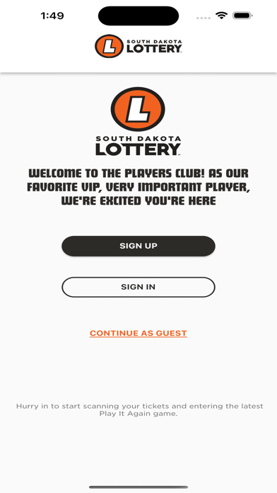 South Dakota Lottery Screenshot