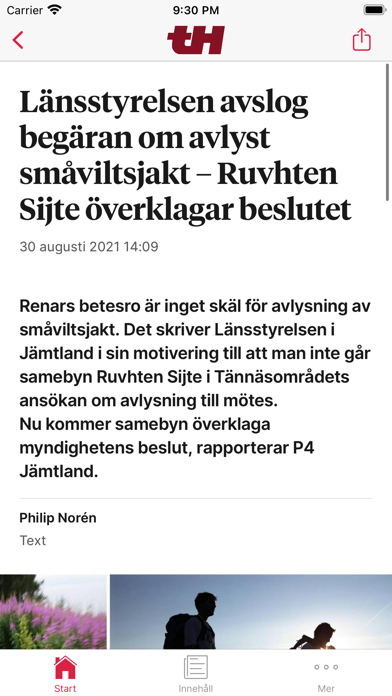 Tidningen Härjedalen Nyhetsapp Screenshot