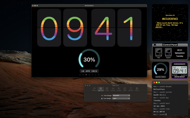 ‎McClockface: Retro Flip Clock Screenshot