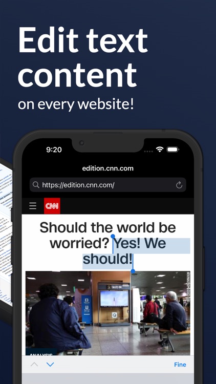 Kiosk editable browser