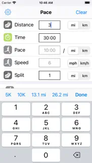 running pace iphone screenshot 2
