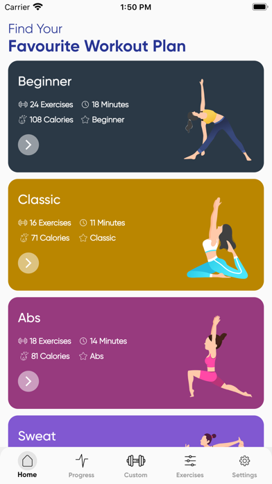 Fitness Workout & Weight Gain Screenshot