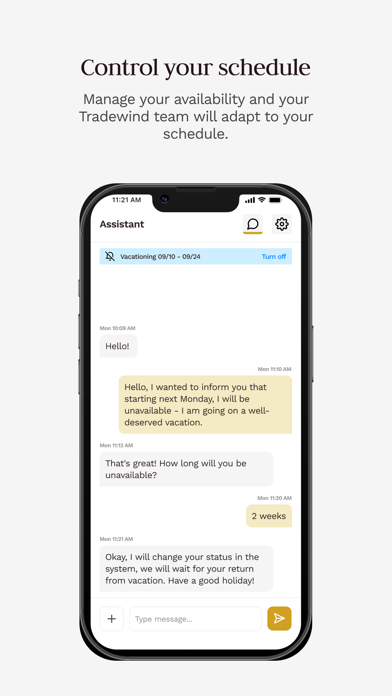 Tradewind Messenger Screenshot