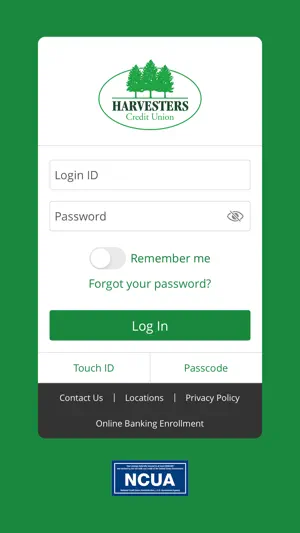 HarvestersCU Mobile Banking screenshot 1