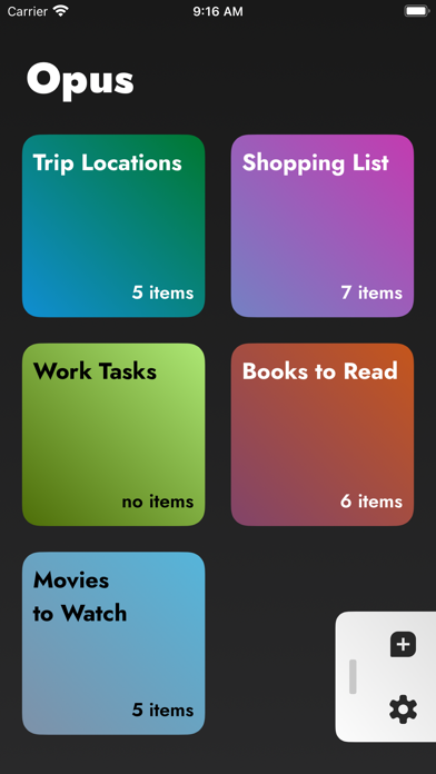 Opus - Easy ToDo iPhone screenshot 1 - Lifestyle app