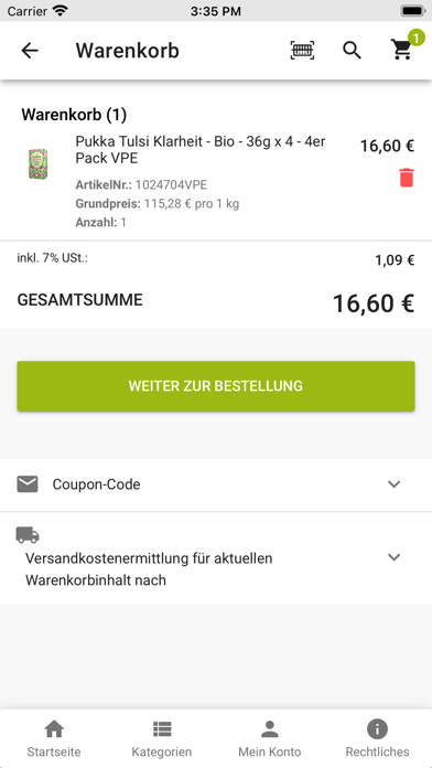 vekoop - veganer Onlineshop Screenshot