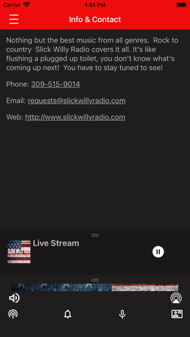 Slick Willy Radio Screenshot
