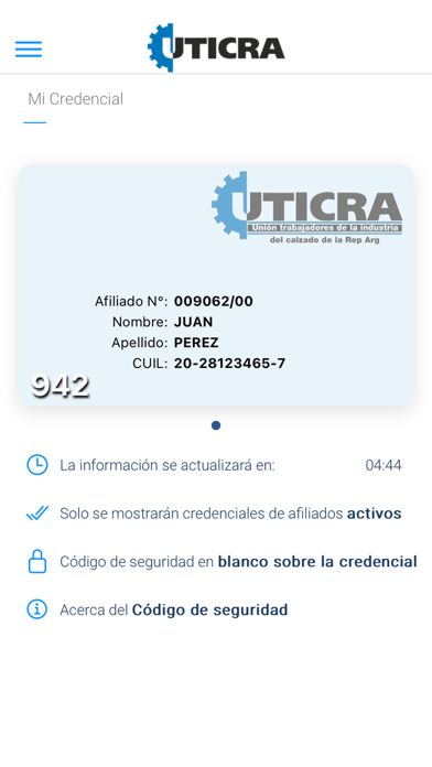 Uticra - Credencial Digital Screenshot