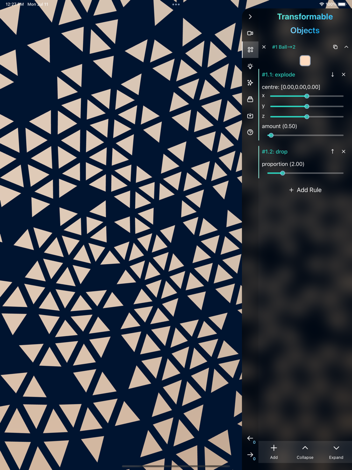 Transformable 3D graphics