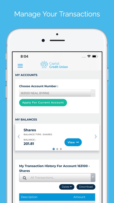 Capital Credit Union Dublin screenshot 2
