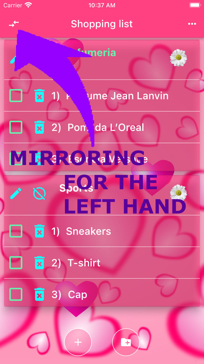 Cute princess shopping list