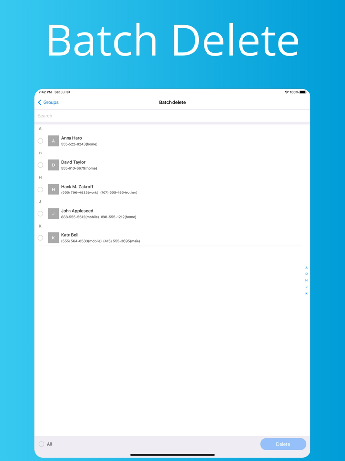 Contacts Master - batch manage
