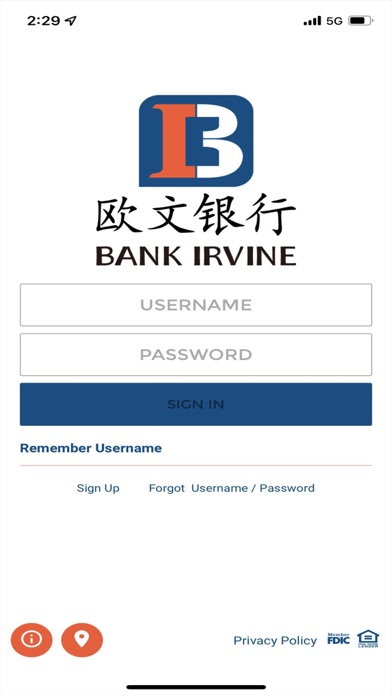 Bank Irvine Mobile Screenshot