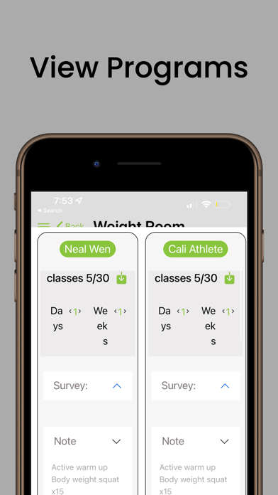 Strength Coach Pro-Weight Room Screenshot