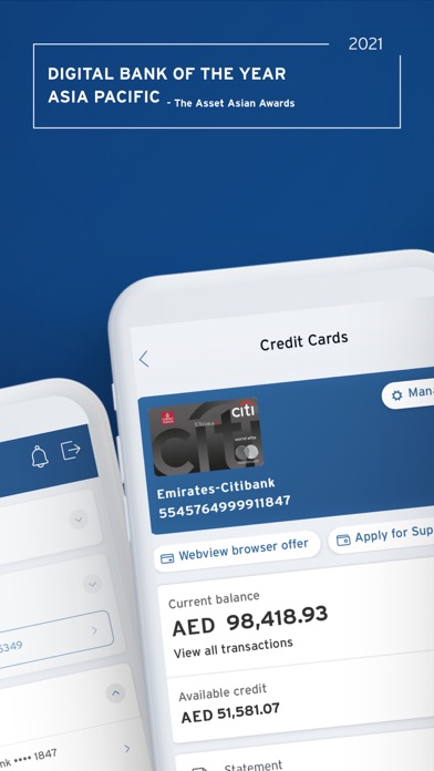 Citibank UAE Screenshot