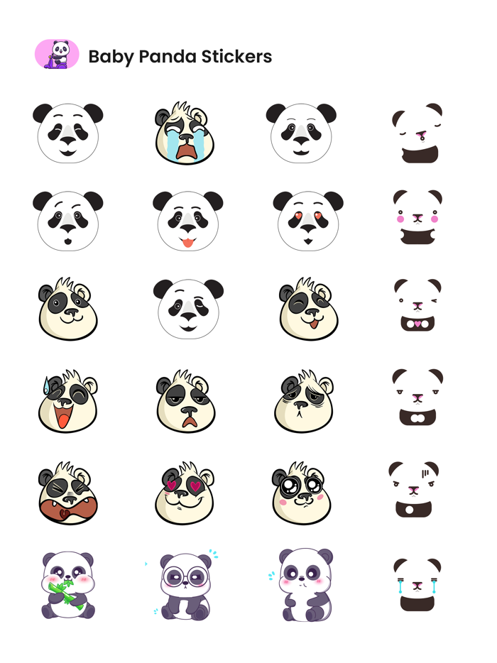 Baby Panda Stickers