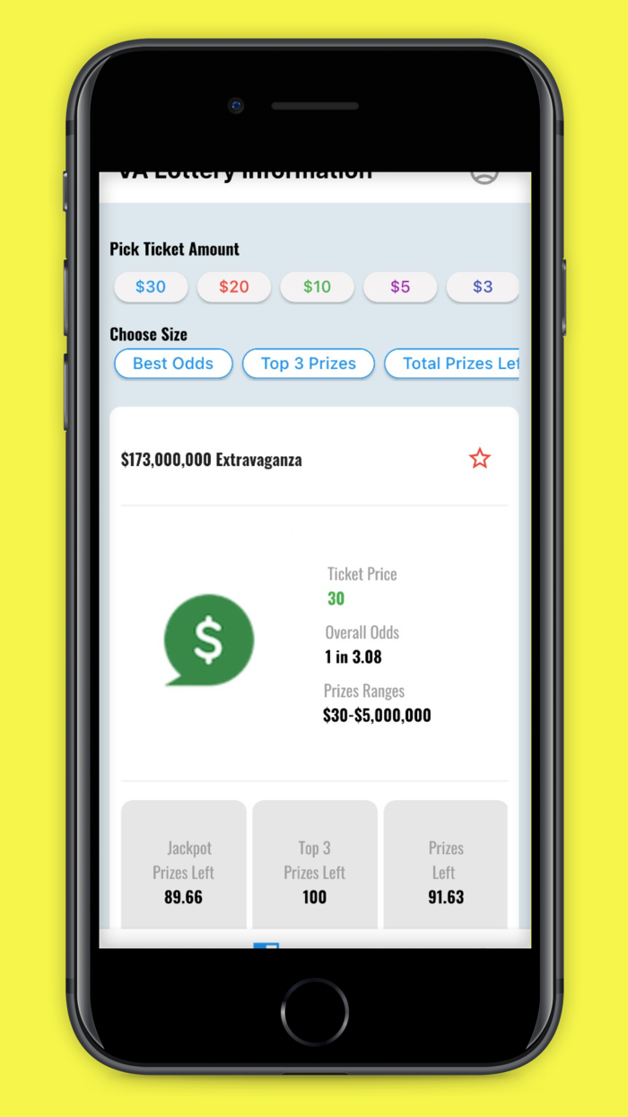 Lottery Results for Virginia