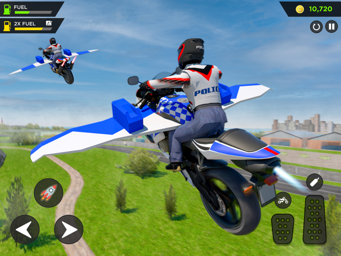 Police Flying Bike Simulator