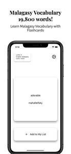Malagasy Vocabulary screenshot #1 for iPhone