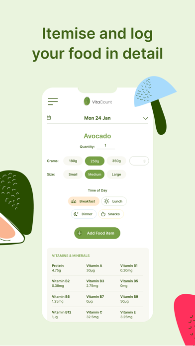 VitaCount: Daily Nutrition App Screenshot