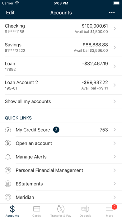 705 FEDERAL CREDIT UNION Screenshot