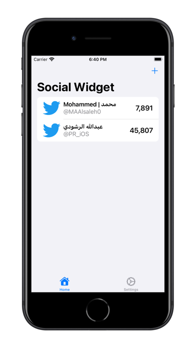 Social Media Widgets Screenshot