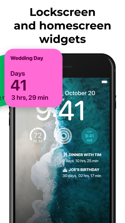 #3. Countdown Widget Lock Screen + (iOS) 由: DIGITLEY, MB