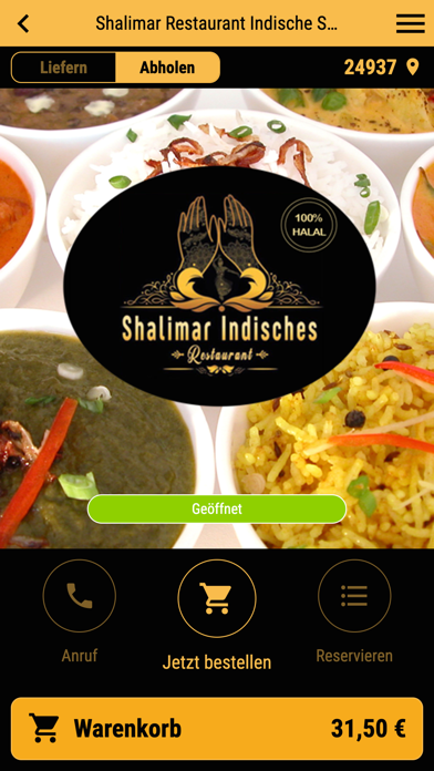 Shalimar Restaurant Screenshot