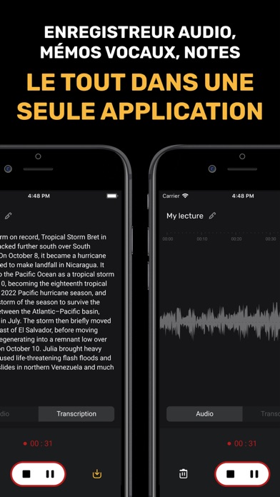 Screenshot #2 pour Voice Memo: Dictaphone, Notes