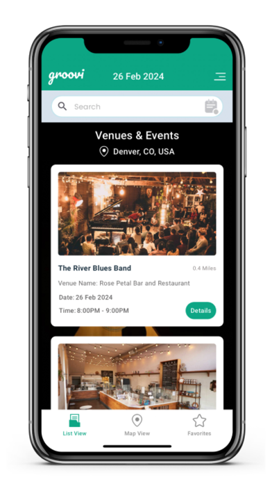 Groovi: Local Event Finder Screenshot