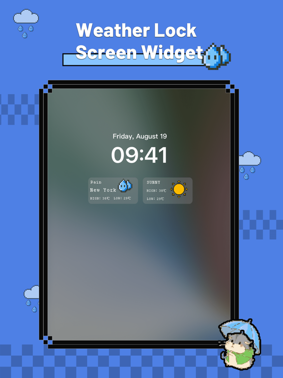 Lock Screen Weather iPad screenshot 1 - Weather app