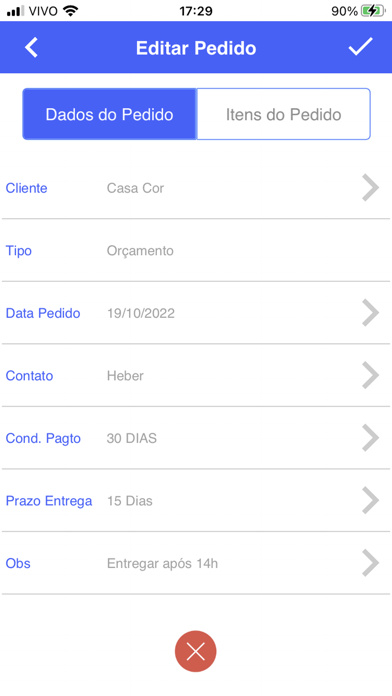 Pedidos Screenshot