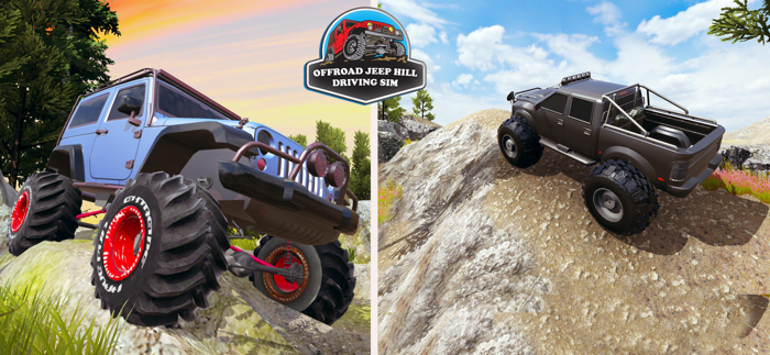 Offroad Jeep Hill Driving