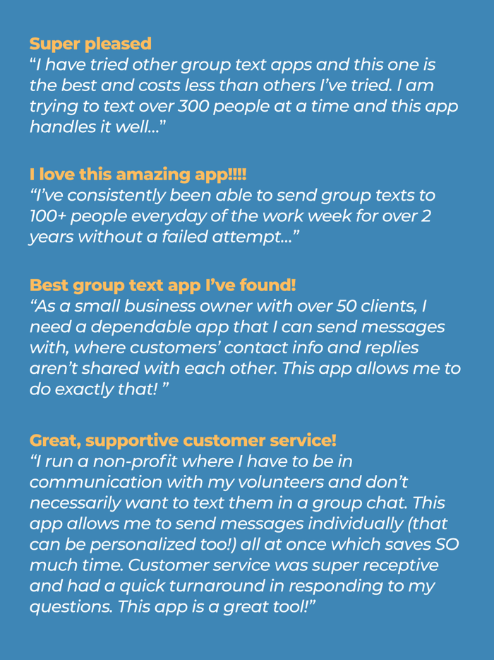 Group Text  Mass Text message