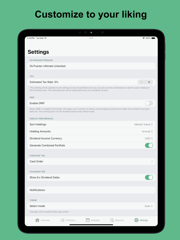 Dividend Tracker - DivTracker iPad screenshot 7 - Finance app