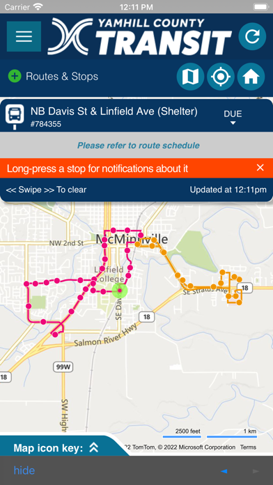 Yamhill County Transit Screenshot
