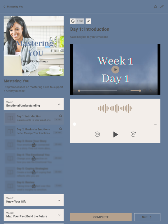 Intentional.U iPad screenshot 2 - Health & Fitness app