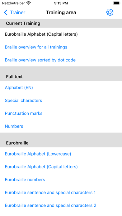Braille Trainer Screenshot