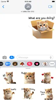 cute brown tabby cat stickers iphone screenshot 1