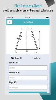 flat pattern bend calculator iphone screenshot 2