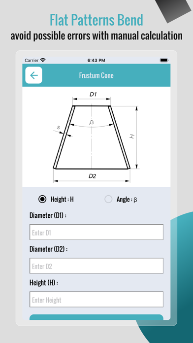 Flat Pattern Bend Calculator Screenshot