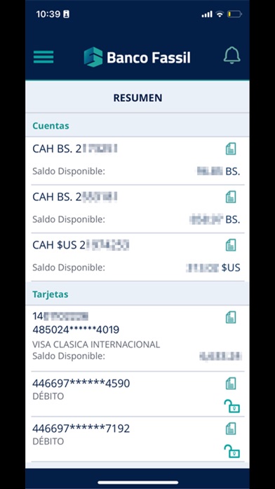 Banco Fassil Empresas Screenshot