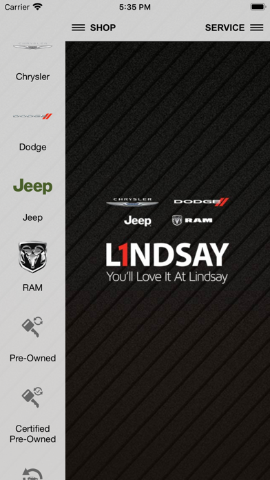Lindsay Chrysler Dodge Jeep Screenshot
