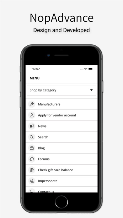 nopCommerce app - NopAdvance Screenshot