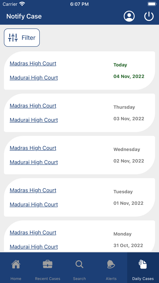 #5. Notify Court Case Status (iOS) Podle: www.ajaxmediatech.com